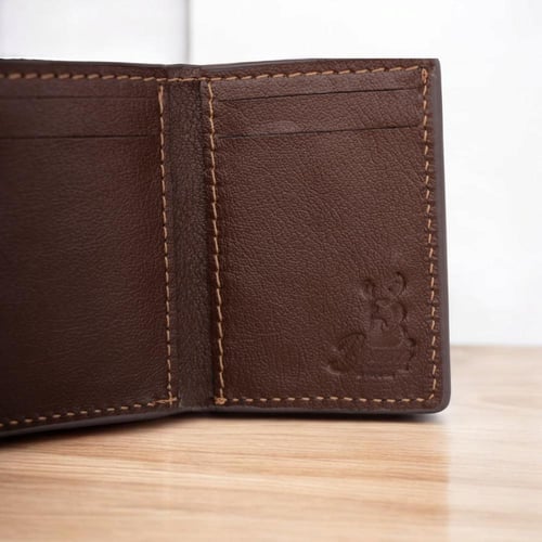 محفظة رجالي جلد طبيعي من Bamm Gulf- ثلاثية الطي |...