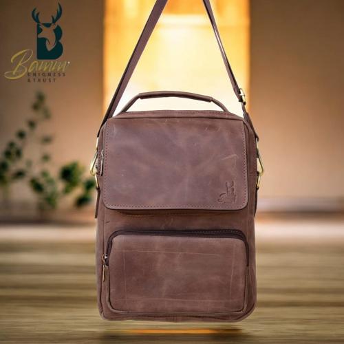 حقيبة كروس من Bamm Gulf جلد أريزونا الطبيعي من Bam...