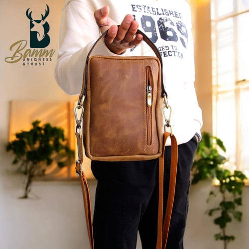 حقيبة كروس رجالية من الجلد الطبيعي – جلد أريزونا –...