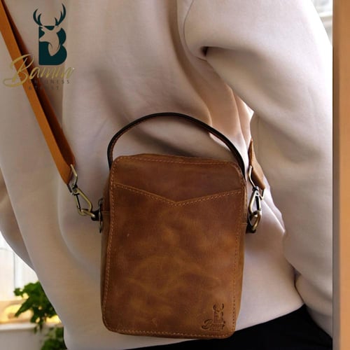 حقيبة كروس رجالية من الجلد الطبيعي – جلد أريزونا –...