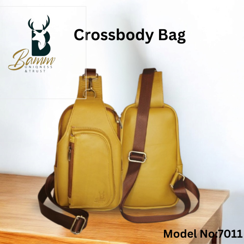 حقيبة كروس جلد طبيعي 100% من BAMM GULF ضمان سنه خف...