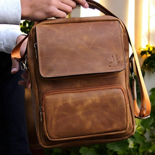 حقيبة كروس من Bamm Gulf جلد أريزونا الطبيعي من Bam...