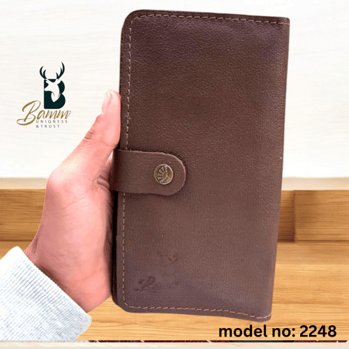 محفظة جواز سفر و بطاقات ونقود و جوال جلد طبيعي - م...