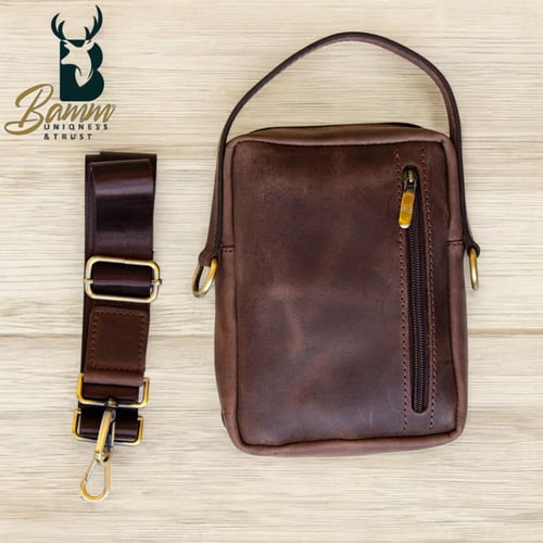 حقيبة كروس رجالية من الجلد الطبيعي – جلد أريزونا –...