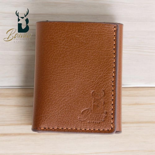 محفظة رجالي جلد طبيعي من Bamm Gulf- ثلاثية الطي |...