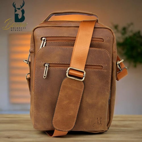 حقيبة كروس رجالي جلد طبيعي أريزونا أصيل من BAMM GU...