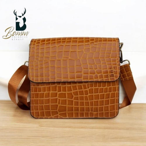 حقيبة كروس رجالية جلد طبيعي من BAMM GULF موديل -28...