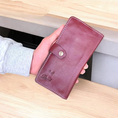 محفظة جواز سفر و بطاقات ونقود و جوال جلد طبيعي - م...