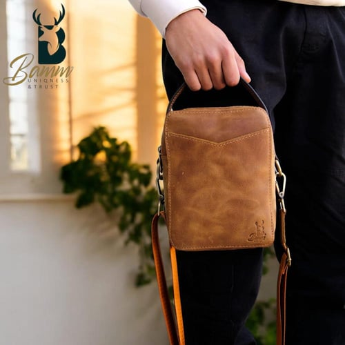 حقيبة كروس رجالية من الجلد الطبيعي – جلد أريزونا –...