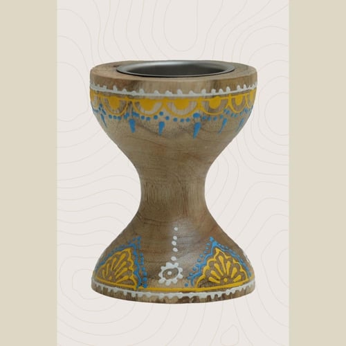 مبخرة خشبية دائرية بتصميم تقليدي