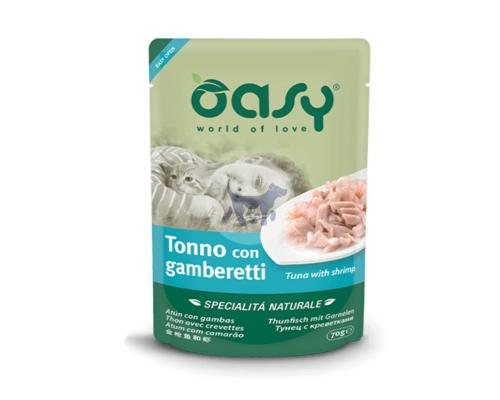 أوسي طعام رطب للقطط ظرف بالتونا و الجمبري 70g