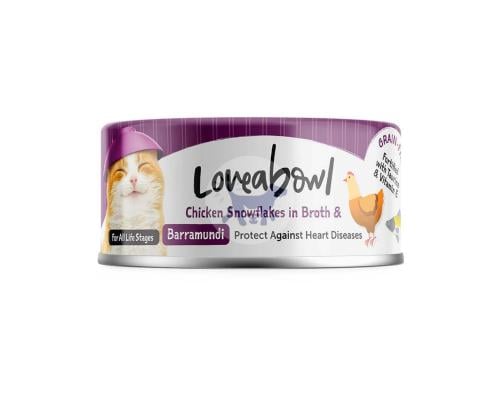 لاف اباول طعام رطب للقطط شرائح الدجاج مع سمك البرم...