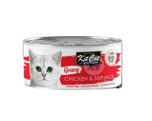 كت كات طعام رطب للقطط بالدجاج وسكيبجاك 70g