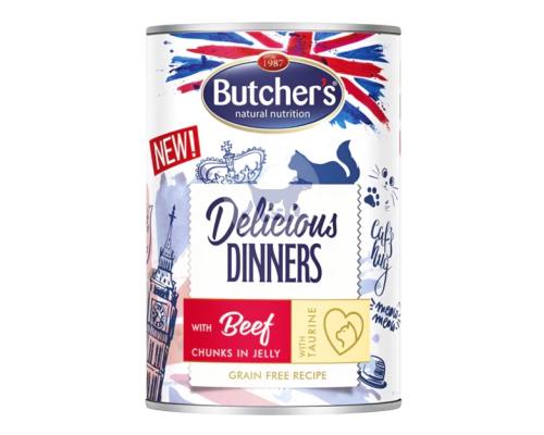 بوتشرز طعام رطب للقطط باللحم البقري في الجيلي 400g