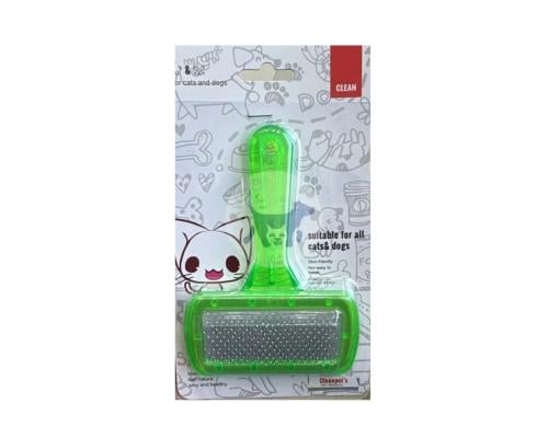 مشط للقطط والكلاب ذاتي التنظيف بألوان متعددة من بي...