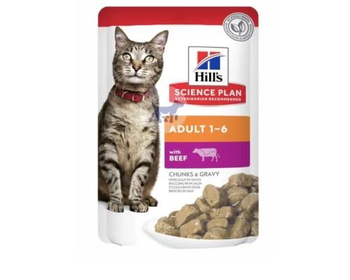 هيلز طعام رطب للقطط باللحم البقري 85g