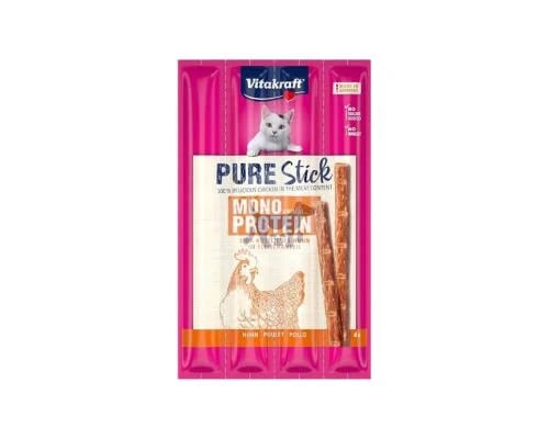Vitakraft Stick Cat Treats Mono Protein Chicken St...