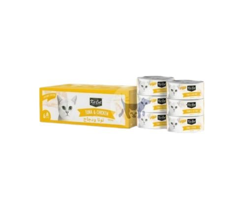 كت كات طعام رطب للقطط بالتونة والدجاج 50g×6