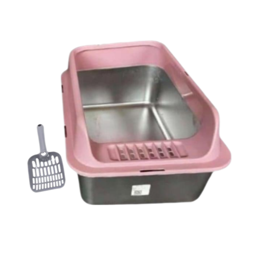 ليتر بوكس للقطط ستانلس ستيل مع سكوب بألوان متعددة