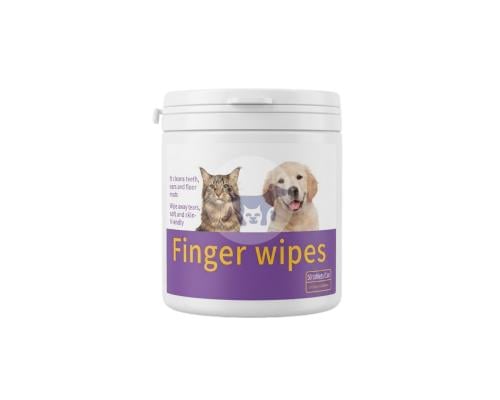 Finger-operated wet wipes designed for cleaning pe...