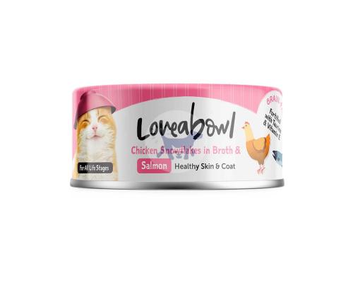 لاف اباول طعام رطب للقطط شرائح الدجاج مع السلمون ف...