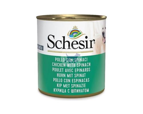 شيزر طعام كلاب رطب شرائح الدجاج مع السبانخ 285g