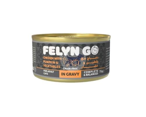 فلاين جو طعام رطب للقطط بالدجاج واليقطين والخضار ب...