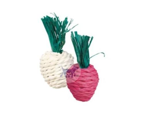 تريكسي مجموعة ألعاب مضغ من القش على شكل فجل للقوار...