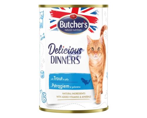 بوتشرز طعام رطب للقطط بسمك السلمون المرقط في الجيل...