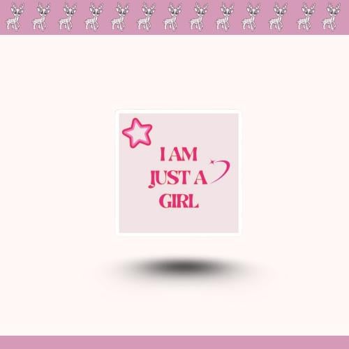 استيكر LAM JUSTA GIRL