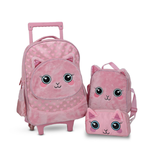 طقم كاتي الوردي – 3 قطع ترولي