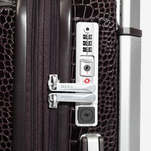 حقيبة سفر جلد (Coffee) Crocodile