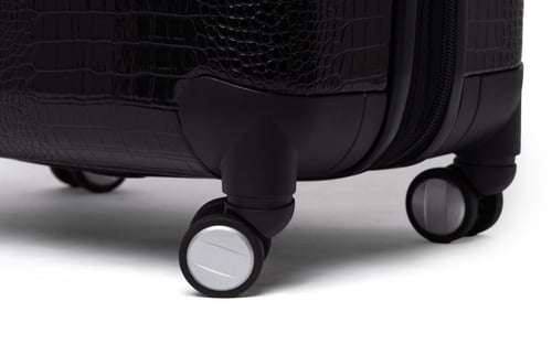 حقيبة سفر جلد (Black) Crocodile