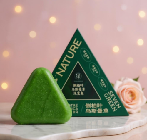 صابون المثلث الاخضر صابونة صينية للعناية بفروة الر...