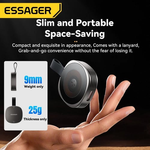 قطعة شحن متنقلة لساعة آبل – بمنفذ تايب C و PD صغير...