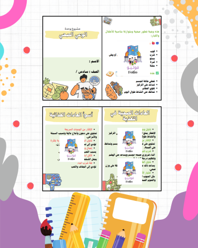 مشروع وحدة الوعي الصحي - لغتي - سادس ابتدائي