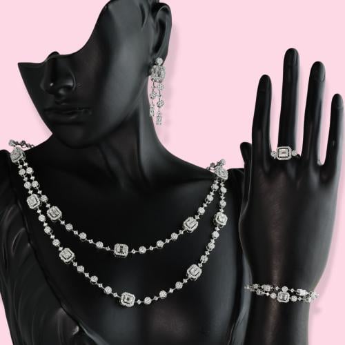 طقم ابيض عيار 18