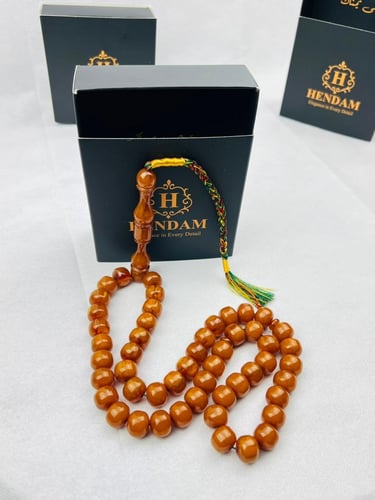 مسبحة فاتوران عسل غامق