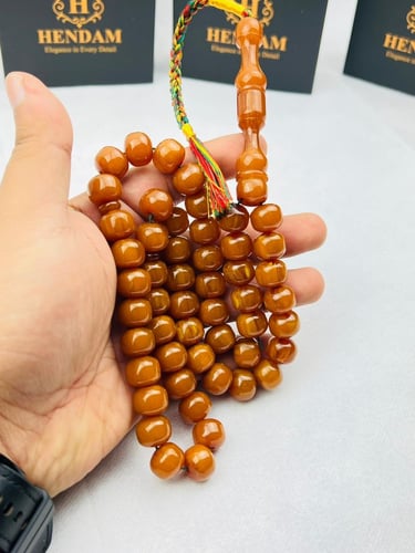 مسبحة فاتوران عسل غامق