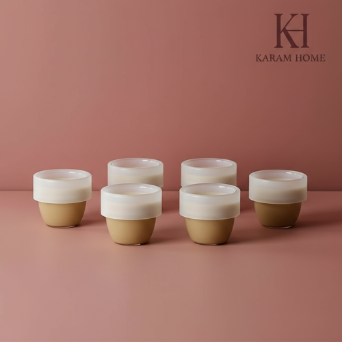 طقم فناجيل قهوه باللون الأبيض