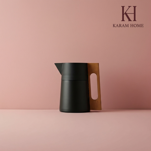 ترمس ستنليس ستيل اسود حجم صغير - 1.0 لتر