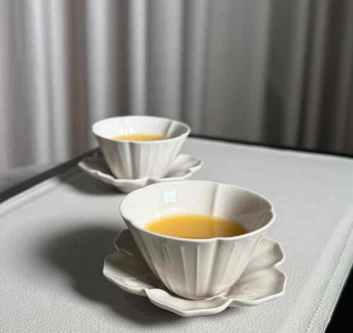 طقم فناجيل قهوه 6 فناجيل مع 6 قاعدات