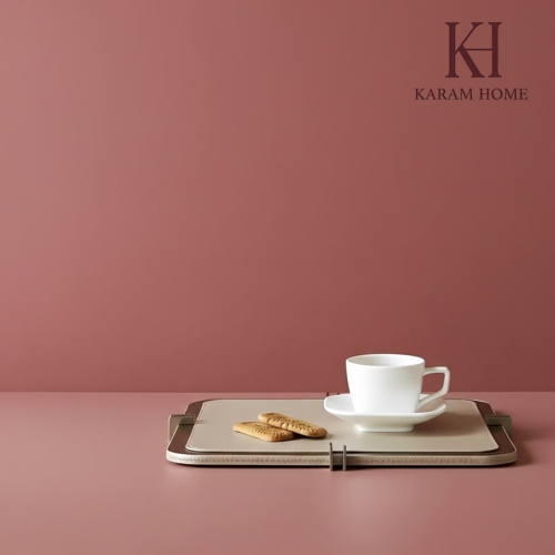 صينية تقديم/ديكور جلد