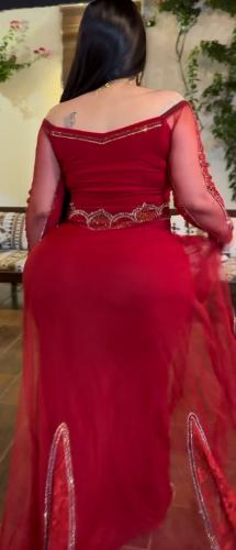 All of it is a luxurious red.