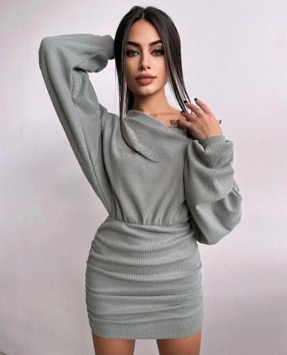 فستان نسائي من Rafiah 2025 بأكمام طويلة ورقبة مربعة مطرز عصري أنيق للارتداء اليومي فساتين جلابي طويلة