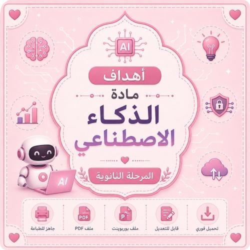 أهداف مادة الذكاء الإصطناعي– PDF جاهز للطباعة