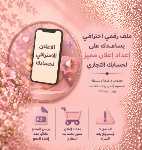 الإعلان الاحترافي لحسابك