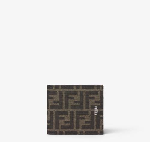 A wallet made of jacquard with FF print