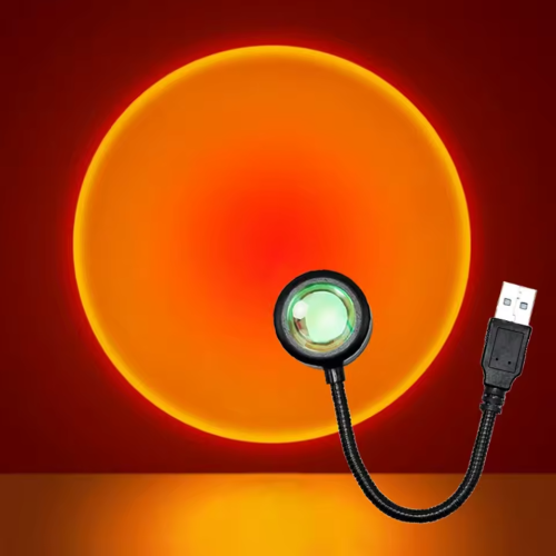 LED غروب الشمس مصباح أضواء الليل USB