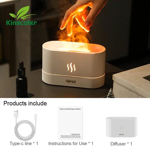 "ناشر روائح Kinscoter بشكل شعلة مع ضوء LED